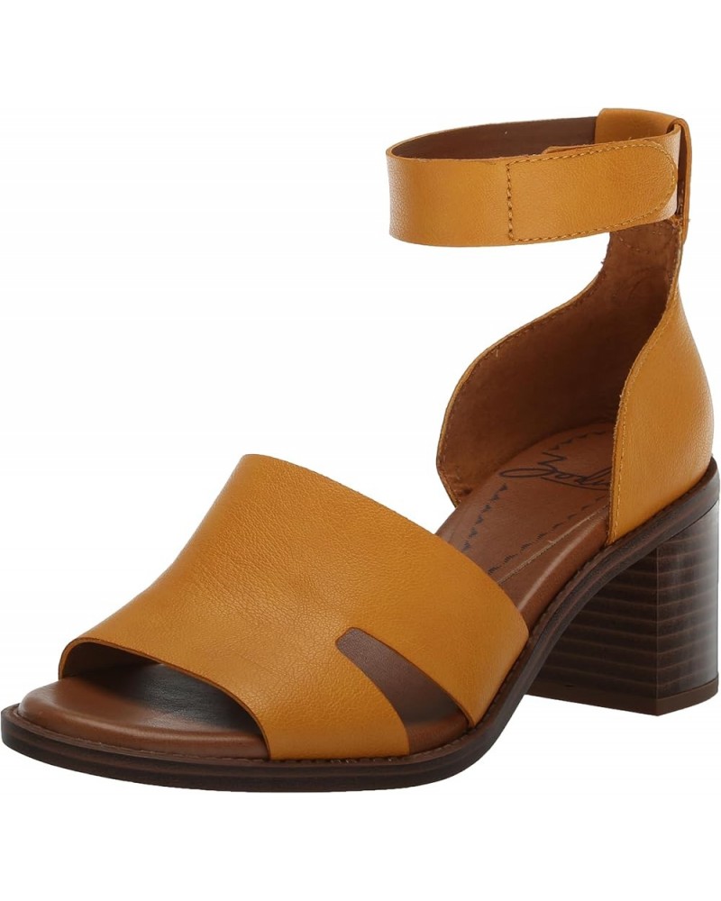 Women's Ida Block Heeled Sandal Turmeric Yellow $30.39 Sandals