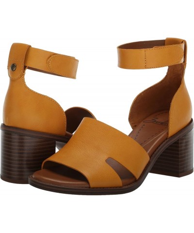 Women's Ida Block Heeled Sandal Turmeric Yellow $30.39 Sandals