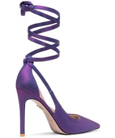 Cutout Cross Strap Stiletto Pumps (Color : Purple, Size : 6CM_38) 1CM_37 Purple $60.84 Pumps