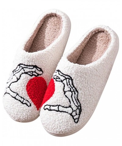 Women's House Slippers Comfort Sweater Knit Memory Foam Slippers Anti-Slip Sole Op5-white $12.53 Slippers