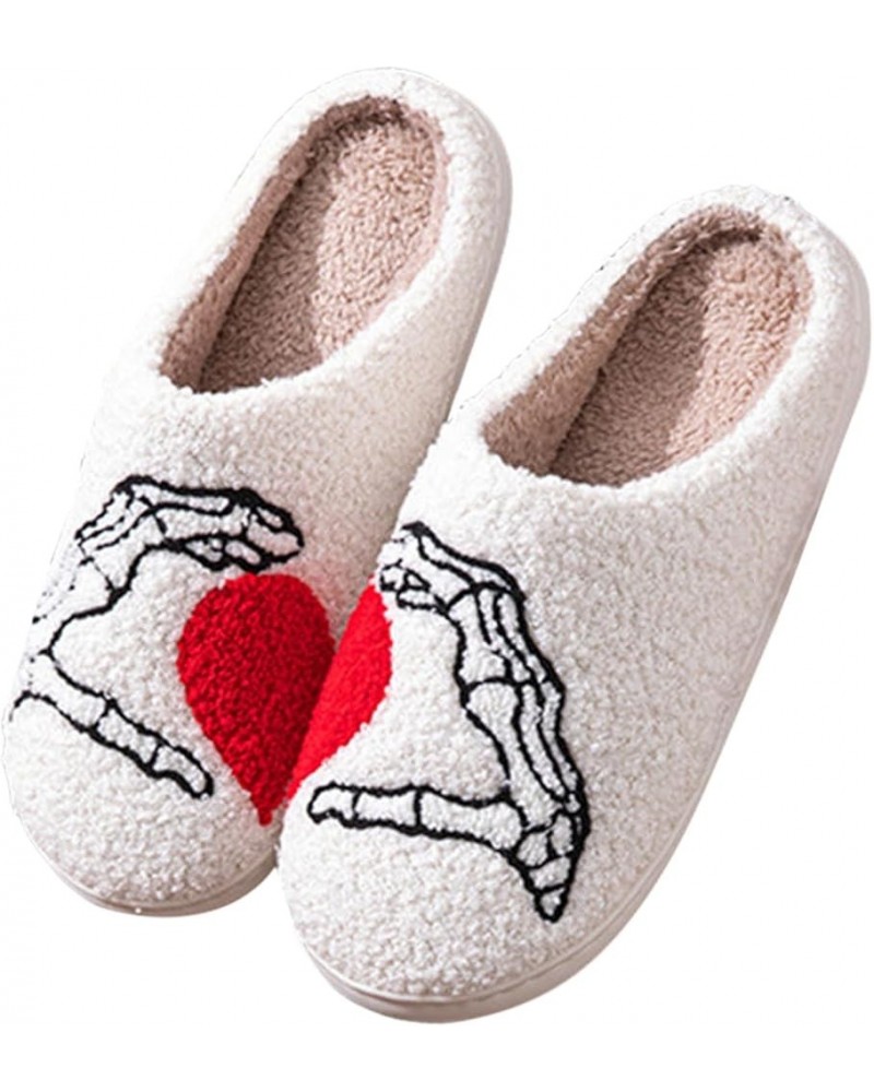 Women's House Slippers Comfort Sweater Knit Memory Foam Slippers Anti-Slip Sole Op5-white $12.53 Slippers