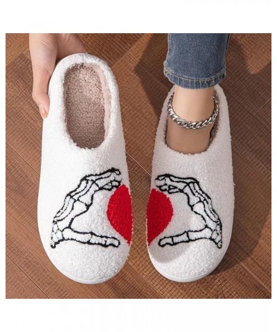 Women's House Slippers Comfort Sweater Knit Memory Foam Slippers Anti-Slip Sole Op5-white $12.53 Slippers