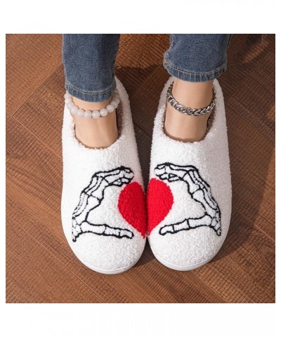 Women's House Slippers Comfort Sweater Knit Memory Foam Slippers Anti-Slip Sole Op5-white $12.53 Slippers