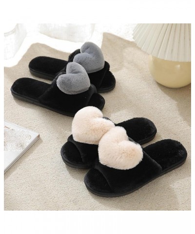 New Foreign Trade Woolen Plush Warm Love Slippers For Autumn And Winter Supportive Slippers for Women Wide Pink $11.53 Fashio...