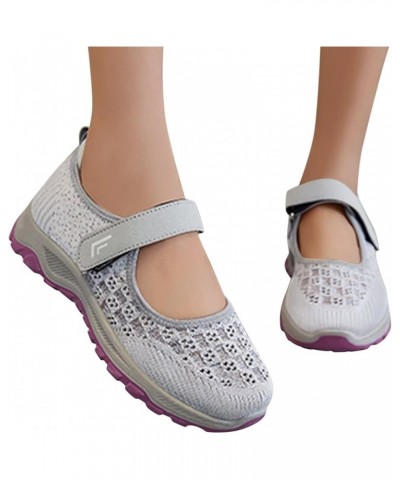 dressy sneakers mary jane shoes women dressy sandals women memory foam shoes women white nursing shoes women Grey $14.69 Athl...