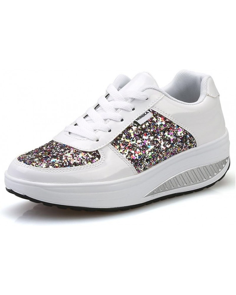 Womens Breathable Walking Shoes Sports Running Sneakers 3-white $16.32 Fashion Sneakers