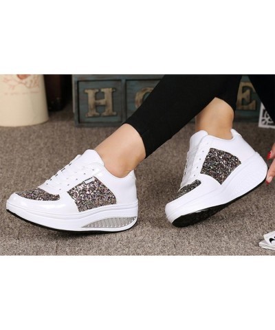 Womens Breathable Walking Shoes Sports Running Sneakers 3-white $16.32 Fashion Sneakers