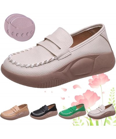 Biscalo Loafers for Women,Biscalo Shoes Orthopedic,Lurebest Shoes,Soft-Soled Pure Cowhide Corrective Loafers Beige $16.73 Loa...