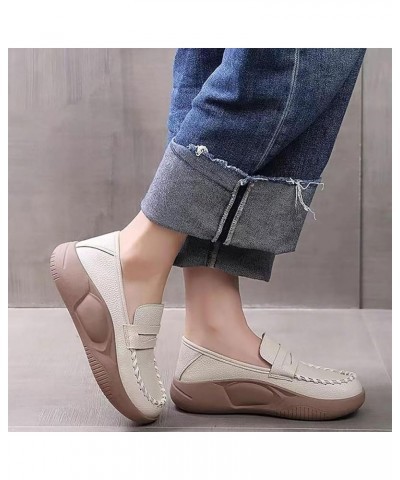 Biscalo Loafers for Women,Biscalo Shoes Orthopedic,Lurebest Shoes,Soft-Soled Pure Cowhide Corrective Loafers Beige $16.73 Loa...