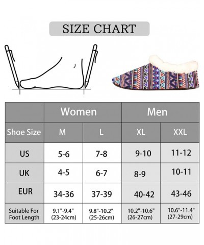 Tribe Aztec Slippers for Women Men Geometric Pattern Indoor Non-Slip Slippers Soft Plush Comfy House Shoe for Bedroom Living ...