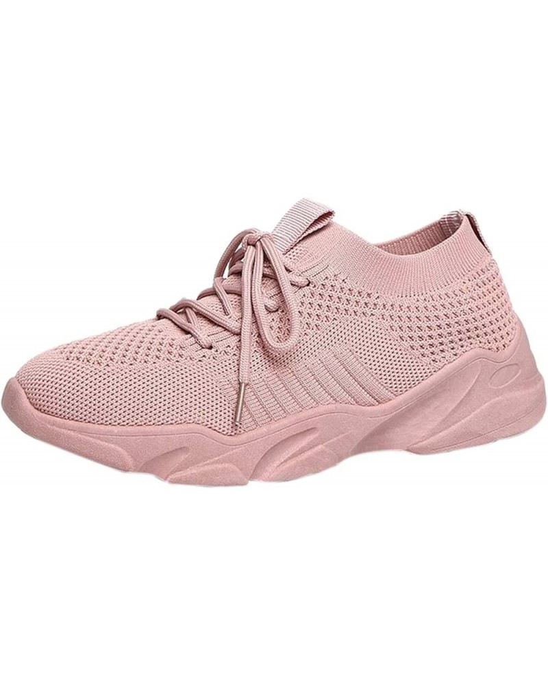 Shoes Slip-on Breathable Casual Leisure Outdoor Fashion Women's Sneakers Women's Sneakers Wedgie Sneaker for Women (Pink, 6.5...