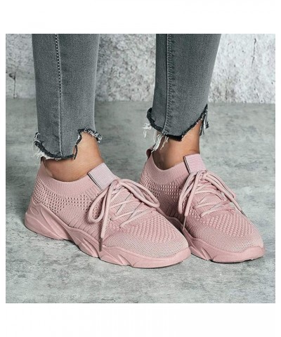 Shoes Slip-on Breathable Casual Leisure Outdoor Fashion Women's Sneakers Women's Sneakers Wedgie Sneaker for Women (Pink, 6.5...