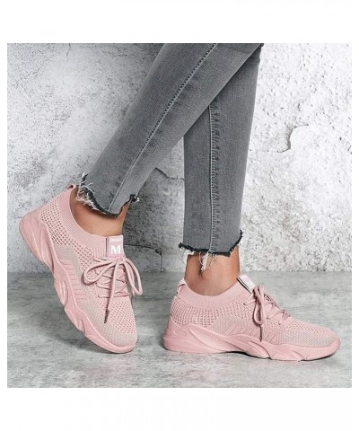 Shoes Slip-on Breathable Casual Leisure Outdoor Fashion Women's Sneakers Women's Sneakers Wedgie Sneaker for Women (Pink, 6.5...