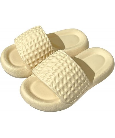 Women's Breathable Open Toe Slippers Summer Home Indoor Thick Soled Bathroom Couple Sandals Memory Foam Slippers (A, 7.5) A 7...