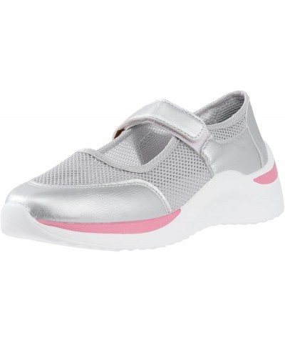 Ladies Fashion Colorblock Mesh Breathable Hook Loop Comfortable Platform Sneaker Wedge Heels for Women Grey $16.19 Athletic S...