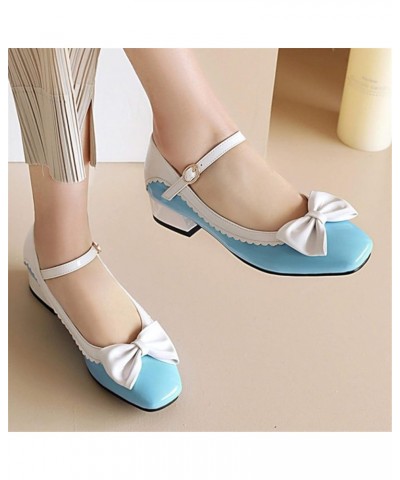 Women Buckle Strap Square Toe Platform Mary Jane Lolita Leather Block Heel Oxford Pumps Shoes Pink $21.47 Oxfords