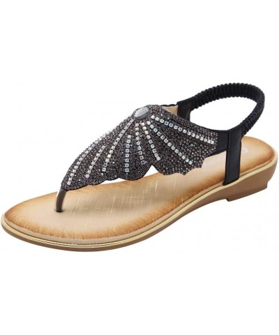 Women's Ladies Shoes Summer Sandals Flops Flip Casual Women's Sandals Sandals (Gold, 6) Black 5.5 $13.14 Sandals