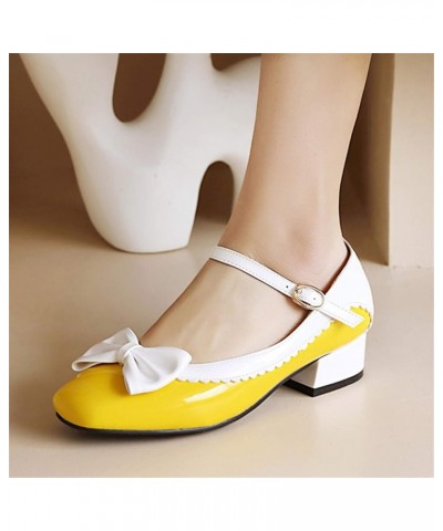 Women Buckle Strap Square Toe Platform Mary Jane Lolita Leather Block Heel Oxford Pumps Shoes Pink $21.47 Oxfords