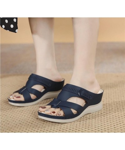 women orthopedic sandals Women Platform Slippers PU Retro Breathable Casual Beach Shoes Orthopedic Sandals Peep Toe Retro Sho...