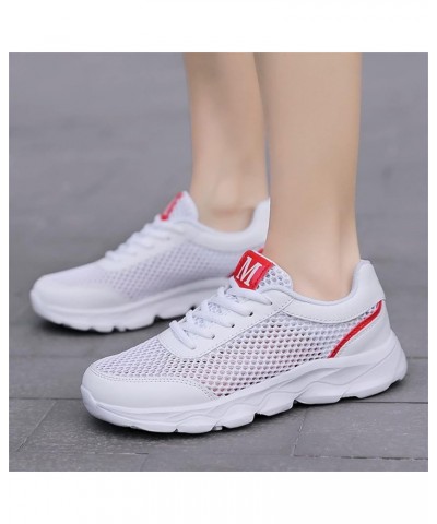 Women Platform Sandals Orthopedic Slip-on Walking Shoes Fashion Flat Casual Shoes Christmas Chunky Sneakers for Women White 7...