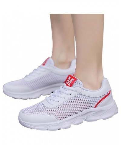 Women Platform Sandals Orthopedic Slip-on Walking Shoes Fashion Flat Casual Shoes Christmas Chunky Sneakers for Women White 7...