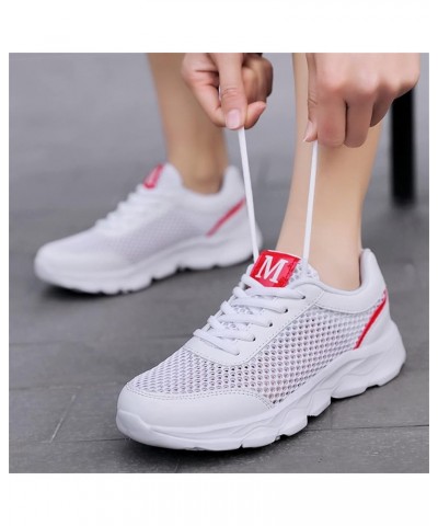 Women Platform Sandals Orthopedic Slip-on Walking Shoes Fashion Flat Casual Shoes Christmas Chunky Sneakers for Women White 7...