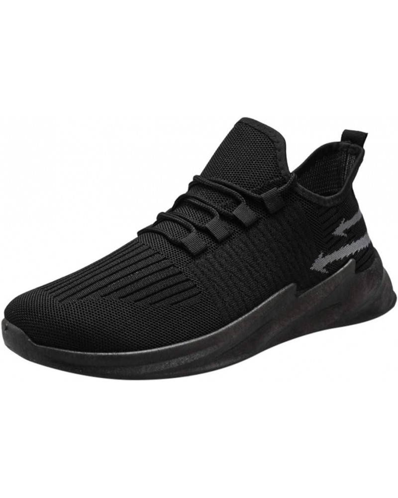 Mens High Top Sneakers Mens Tennis Gym Shoes Running Lightweight Breathable Shoes Casual Sneakers Black $14.18 Fashion Sneakers