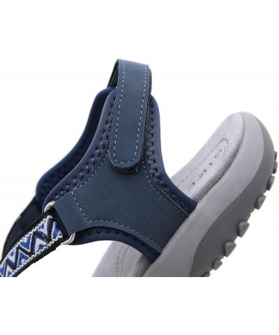 Sandals Women Comfortable Hiking Sandals Lightweight Women Dressy Summer Flat Walking Sandals 5 Blue $23.45 Outdoor Shoes