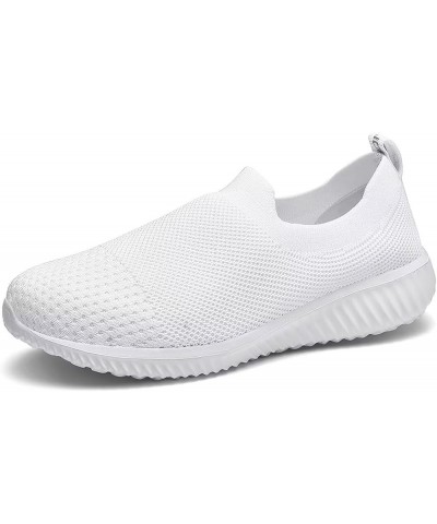 Nurse Shoes Womens Slip on Walking Sneakers Comfortable Lightweight Workout Shoes A/All White $20.64 Athletic Shoes