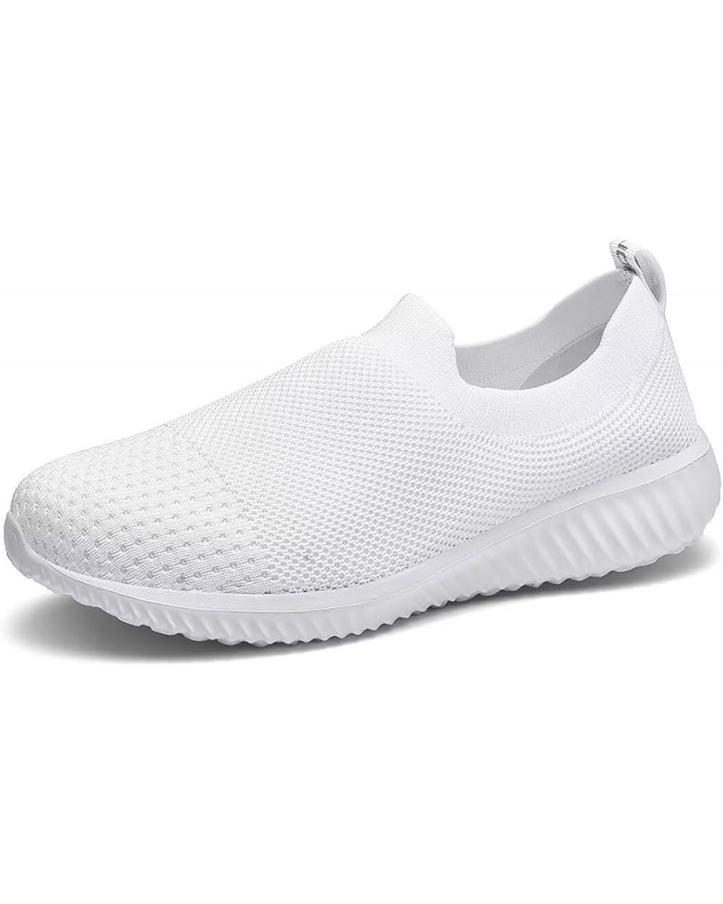 Nurse Shoes Womens Slip on Walking Sneakers Comfortable Lightweight Workout Shoes A/All White $20.64 Athletic Shoes