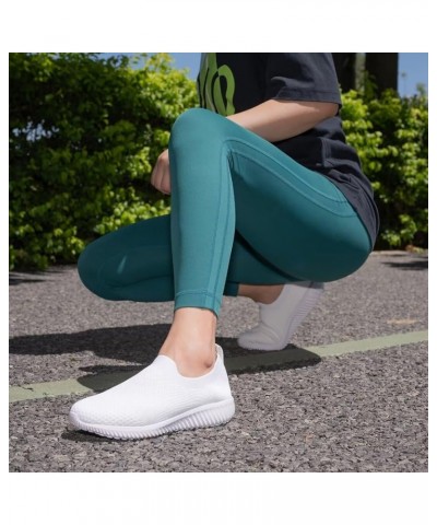 Nurse Shoes Womens Slip on Walking Sneakers Comfortable Lightweight Workout Shoes A/All White $20.64 Athletic Shoes