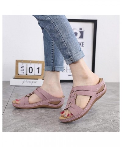 Wide Width Flip Flops Orthopedic Leather Slip On Sneakers for Women 7.5 Arch Support Shoes High Arch Sandals Women Confortabl...