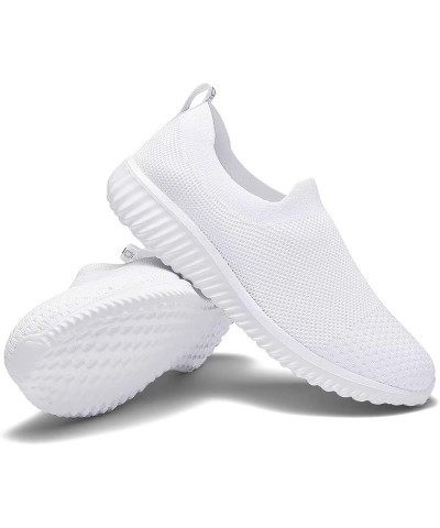 Nurse Shoes Womens Slip on Walking Sneakers Comfortable Lightweight Workout Shoes A/All White $20.64 Athletic Shoes