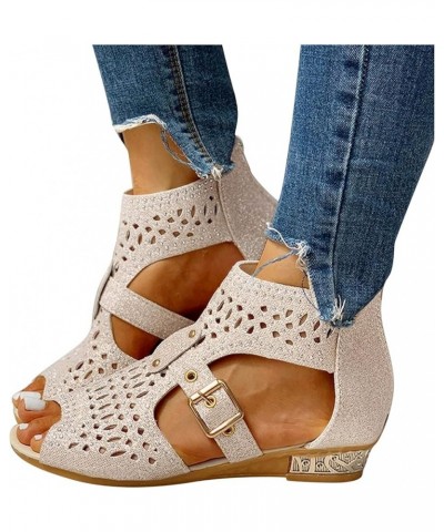 Sandals Women Casual Summer, Women's Sandals 2023 Gladiator Roman Sandals Casual Rhinestones Soft Comfortable Leather Wedges ...