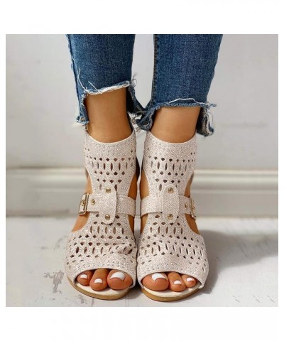 Sandals Women Casual Summer, Women's Sandals 2023 Gladiator Roman Sandals Casual Rhinestones Soft Comfortable Leather Wedges ...