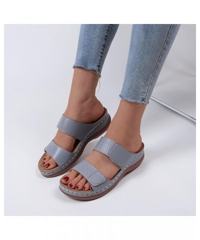 Women's Platform Sandals ankle strap Espadrille Platform Sandals black womens dress shoes bling sandals for women Grey $10.89...