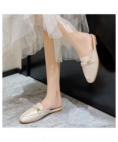 Women's Bow Tie Slippers Women's Summer Fashion Casual PU Semi Slippers (Black, 6.5) Beige 9 $23.51 Slippers