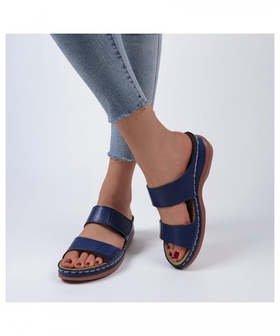 Women Sport Sandal Platform Flats Shoes Women Dressy Comfortable Silver Womens Sandals Sandalias De Mujer Flats Sandal Black-...