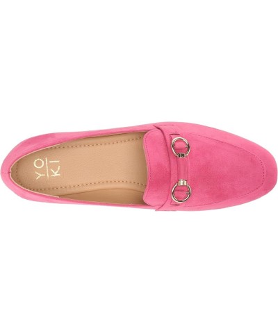 Women's Loafer Flat Fuschia $13.79 Flats