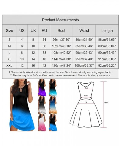 Summer Dress for Women Casual Sleeveless Hollow Out O Neck Sundress Vacation Trendy 2024 A Line Beach Mini Dress C-green $12....