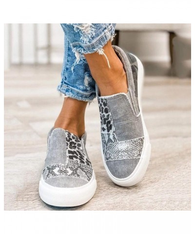 Flat Canvas Fashion Shoes Color Large Overshoes Casual Size Blocking Women's Women's Casual Shoes Ladies Size 9 Grey $14.03 F...