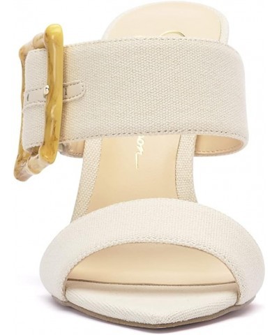 Women's Qena Buckle High Heel Sandal Heeled Natural $29.08 Sandals