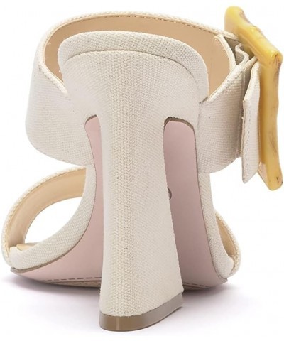 Women's Qena Buckle High Heel Sandal Heeled Natural $29.08 Sandals