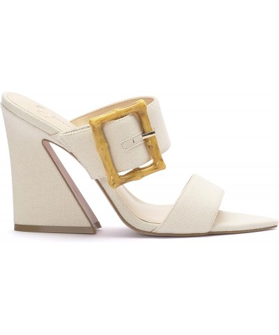 Women's Qena Buckle High Heel Sandal Heeled Natural $29.08 Sandals