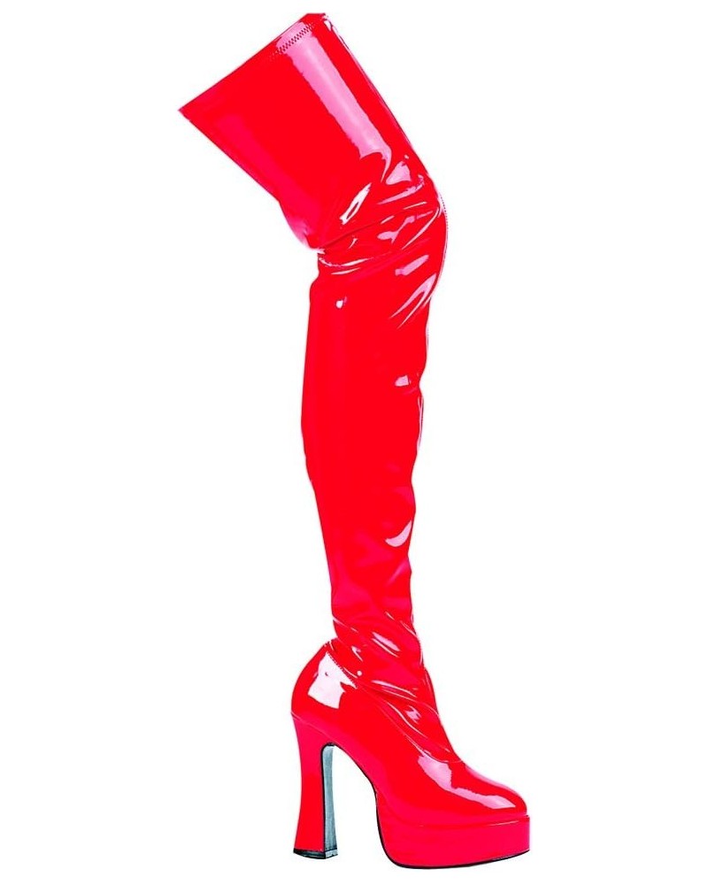 Women's Thrill Thigh High Boots Adult Shoes Red - Size Red $28.88 Boots