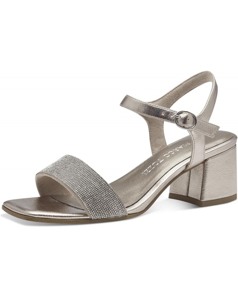 Women's Modern Heeled Sandal Platinum $30.26 Sandals