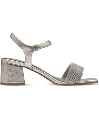 Women's Modern Heeled Sandal Platinum $30.26 Sandals