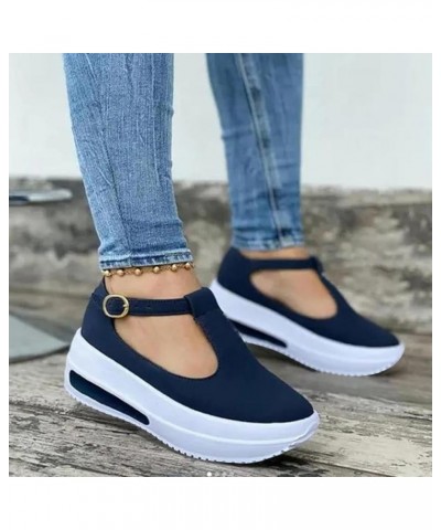 Sandals for Women Wedge Women's Dressy Low Wedges Peep Toe Beach Sandals Shoes Summer Casual Zipper Platform Sandals Zs3-blue...