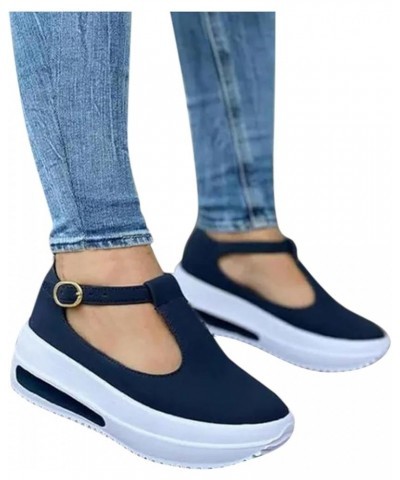 Sandals for Women Wedge Women's Dressy Low Wedges Peep Toe Beach Sandals Shoes Summer Casual Zipper Platform Sandals Zs3-blue...