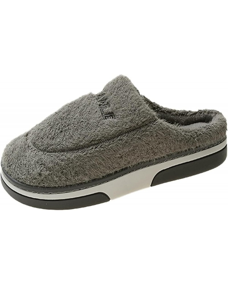 Women's Comfort Memory Foam Slippers Breathable Plush Fuzzy Slip on Non-Slip Clog House Shoes with Indoor Outdoor Men,grey $1...